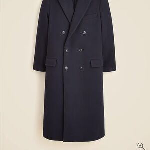 J. Crew Men's Elegant Black Trench Coat